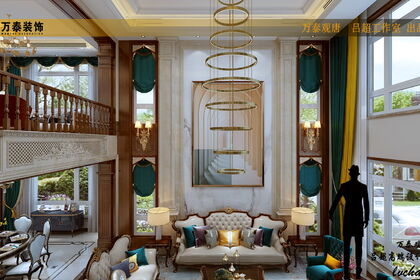 廣饒泰和佳苑600平別墅中式風格裝飾設計